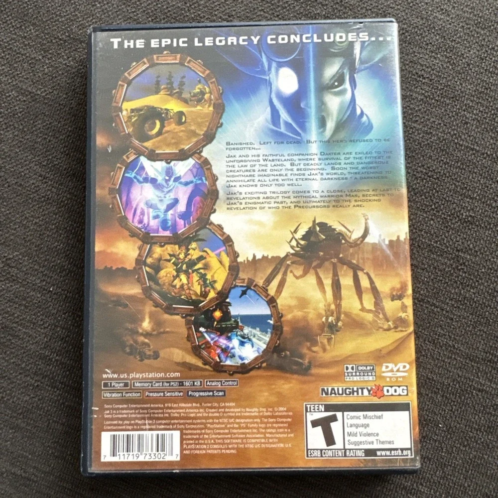 Jak 3 For PlayStation 2 PS2 2004 By Naughty Dog Complete In Case With Manual